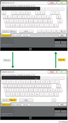 Illustration des touches
