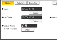 Illustration de l'écran du panneau de commande