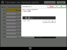 Illustration de l'écran du panneau de commande