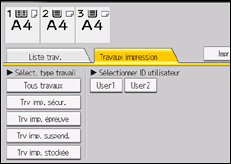 Illustration de l'écran du panneau de commande