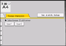 Illustration de l'écran du panneau de commande