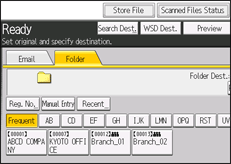 Illustration de l'écran du panneau de commande