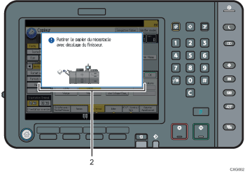 Illustration du panneau de commande avec numérotation