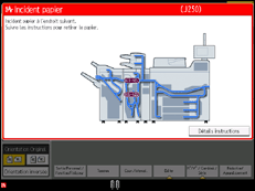 Illustration de l'écran du panneau de commande