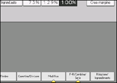 Illustrazione della schermata sul pannello di controllo