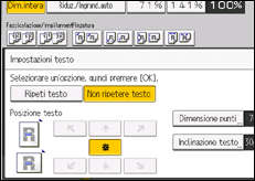 Illustrazione della schermata sul pannello di controllo