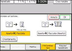 Illustrazione della schermata sul pannello di controllo