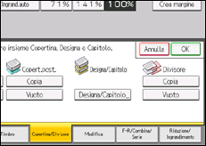 Illustrazione della schermata sul pannello di controllo