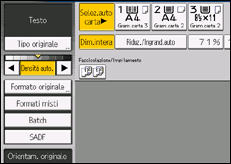 Illustrazione della schermata sul pannello di controllo