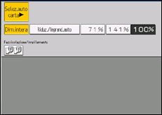 Illustrazione della schermata sul pannello di controllo