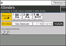 Illustrazione della schermata sul pannello di controllo
