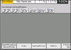 Illustrazione della schermata sul pannello di controllo