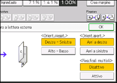 Illustrazione della schermata sul pannello di controllo