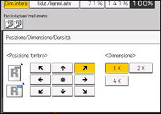 Illustrazione della schermata sul pannello di controllo