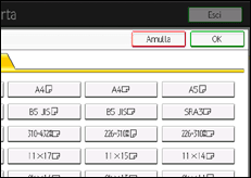Illustrazione della schermata sul pannello di controllo