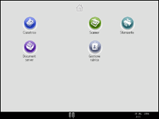 Illustrazione della schermata sul pannello di controllo