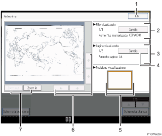 Illustrazione numerata pannello di controllo