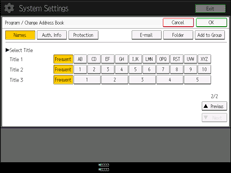 Illustrazione della schermata sul pannello di controllo
