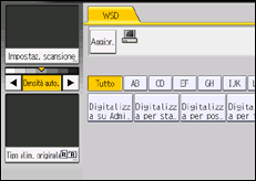 Illustrazione della schermata sul pannello di controllo