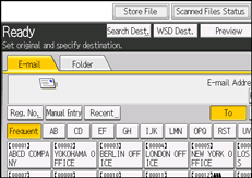 Illustrazione della schermata sul pannello di controllo