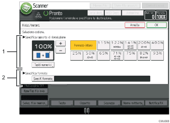 Illustrazione numerata pannello di controllo