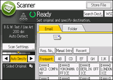 Illustrazione della schermata sul pannello di controllo