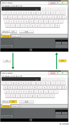 Afbeelding van de toetsen