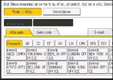 Schermafbeelding bedieningspaneel