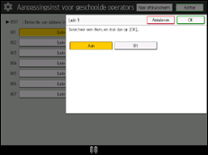 Afbeelding van bedieningspaneel