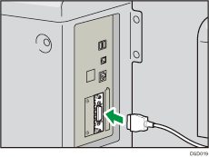 Иллюстрация подключения кабеля интерфейса IEEE 1284