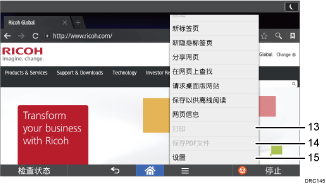 已编号的操作面板画面插图