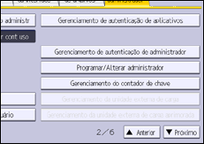 Ilustração da tela do painel de operação