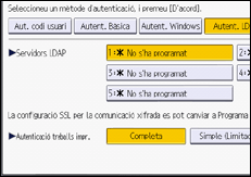 Il·lustració de pantalla del panell d'operacions