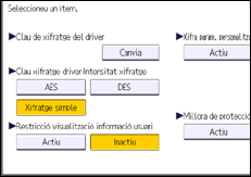 Il·lustració de pantalla del panell d'operacions