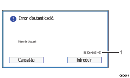 Il·lustració explicativa i numerada de la pantalla del panell d'operacions.