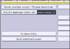 Il·lustració de pantalla del panell d'operacions