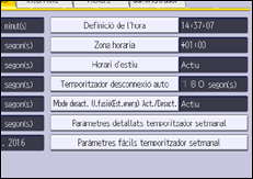 Il·lustració de pantalla del panell d'operacions