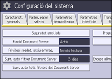 Il·lustració de pantalla del panell d'operacions