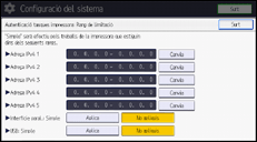 Il·lustració de pantalla del panell d'operacions