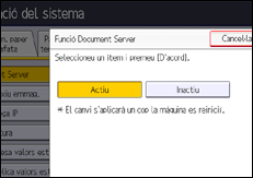 Il·lustració de pantalla del panell d'operacions