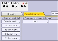 Il·lustració de pantalla del panell d'operacions