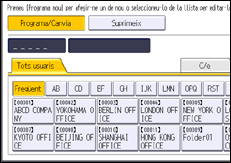 Il·lustració de pantalla del panell d'operacions