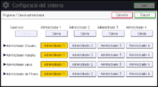 Il·lustració de pantalla del panell d'operacions