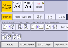 Il·lustració de pantalla del panell d'operacions