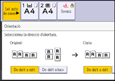 Il·lustració de pantalla del panell d'operacions