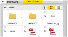Il·lustració de pantalla del panell d'operacions