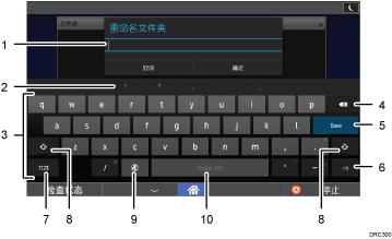 已编号的操作面板屏幕插图