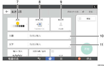 已编号的操作面板屏幕插图