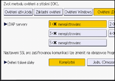 Ilustrace displeje ovládacího panelu