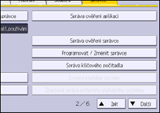 Ilustrace displeje ovládacího panelu